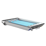 Conveyor belt disinfection unit with UV