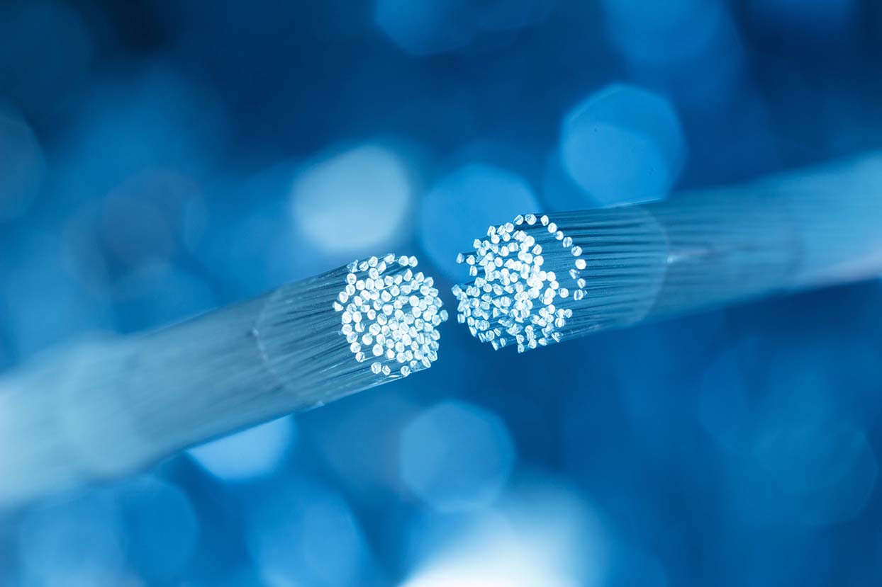 Adhesives are used to secure fibre optic cables