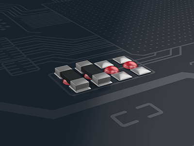 SMD Die attach with red adhesive
